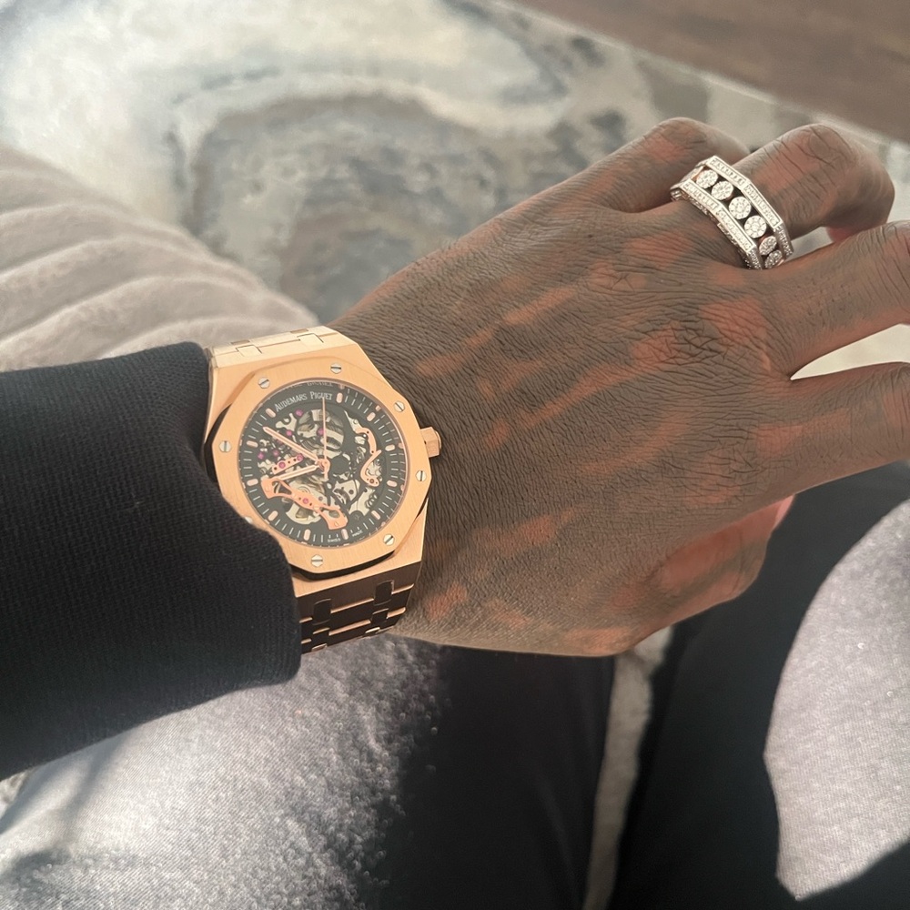 Luxury Gold Watch with Black Dial